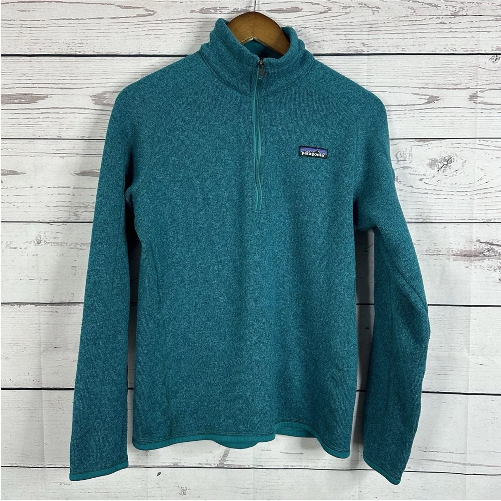 Patagonia Women’s 1/4 zip Better Sweater, blue, Size Large
